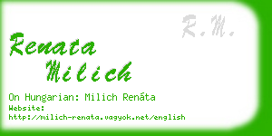 renata milich business card